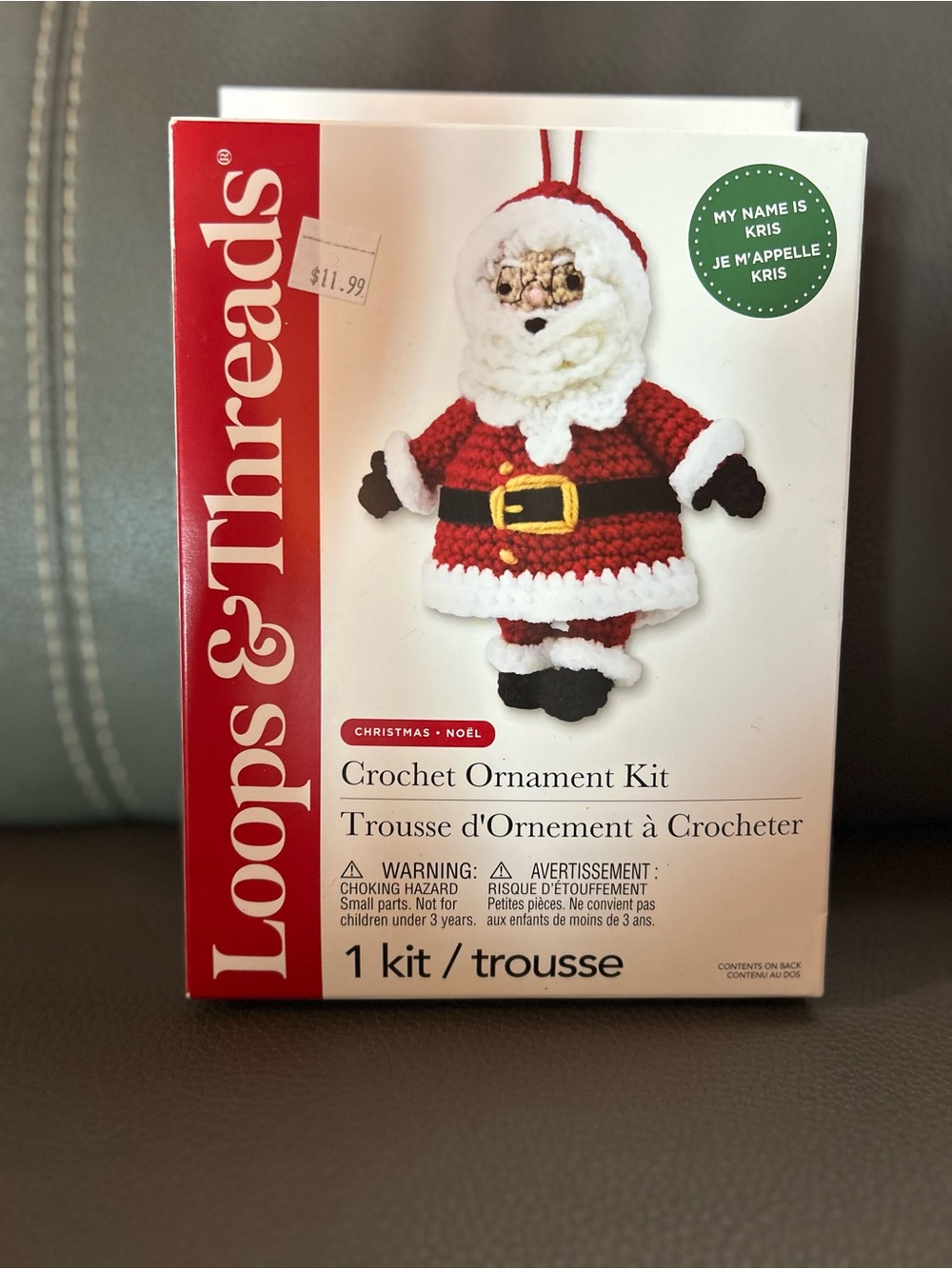 Loops & Threads Red Santa Crochet Ornament Kit #1